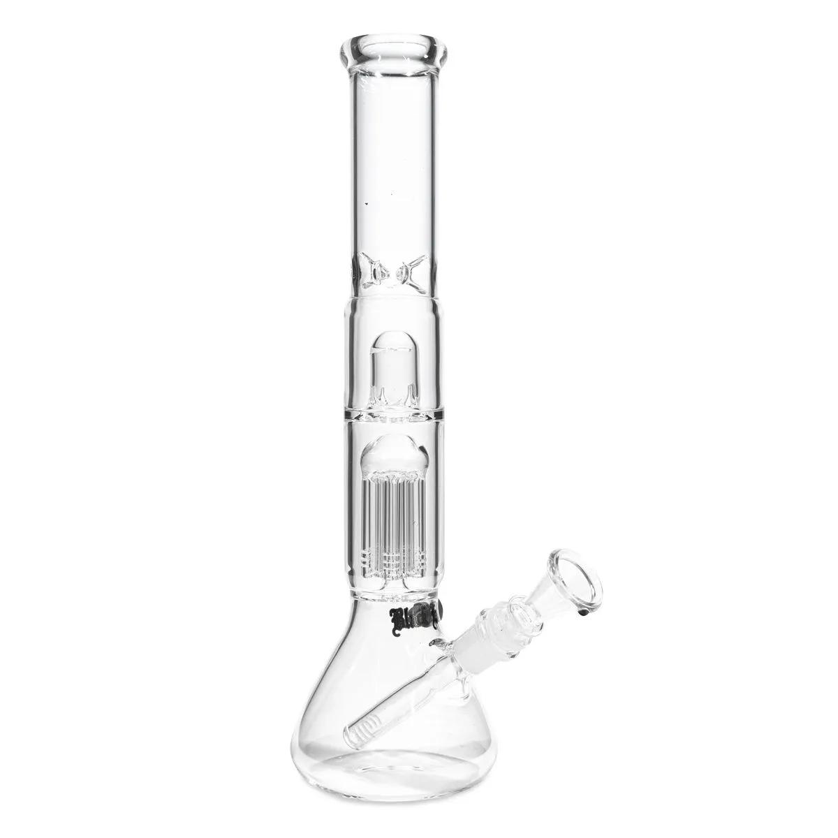 Black Leaf Glass Percolator Icebong with Dome Diffusor