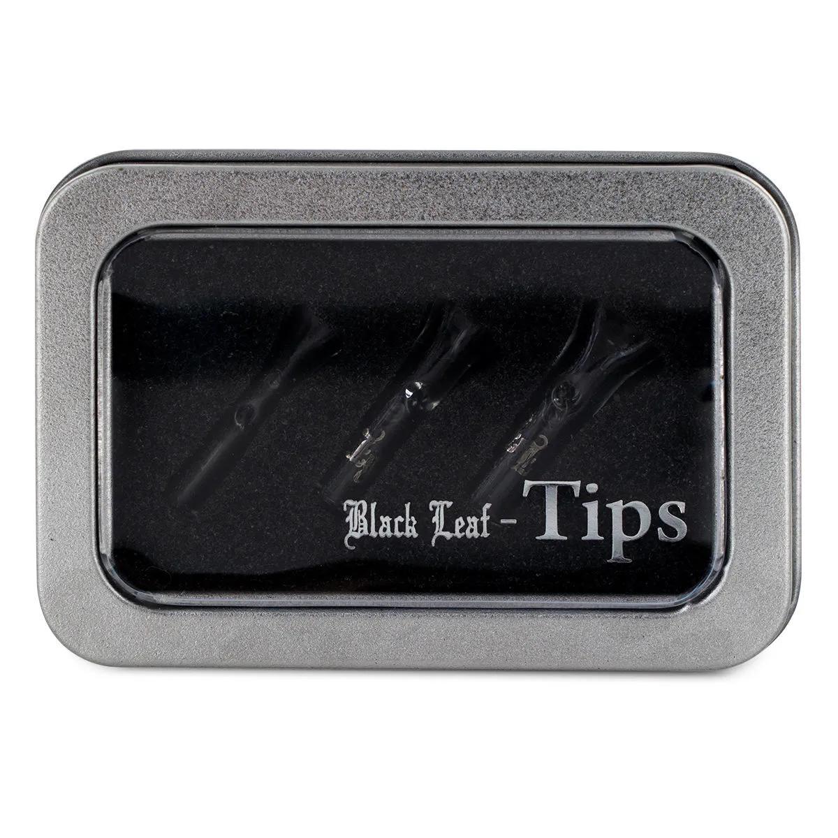 Black Leaf glass tips