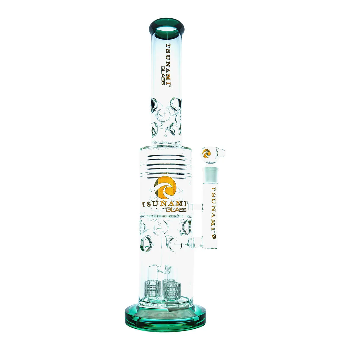 Barrel Showerhead Drum Honeycomb Bong 20'' (Tsunami Glass) — image 2