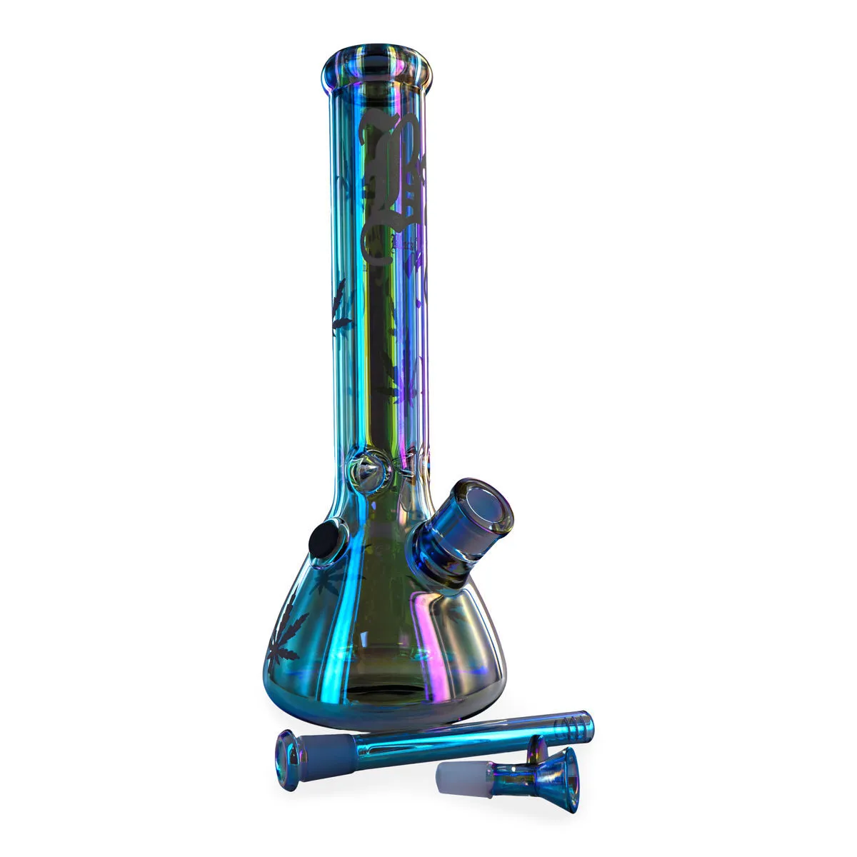 Beaker Ice Bong Rainbow — image 3