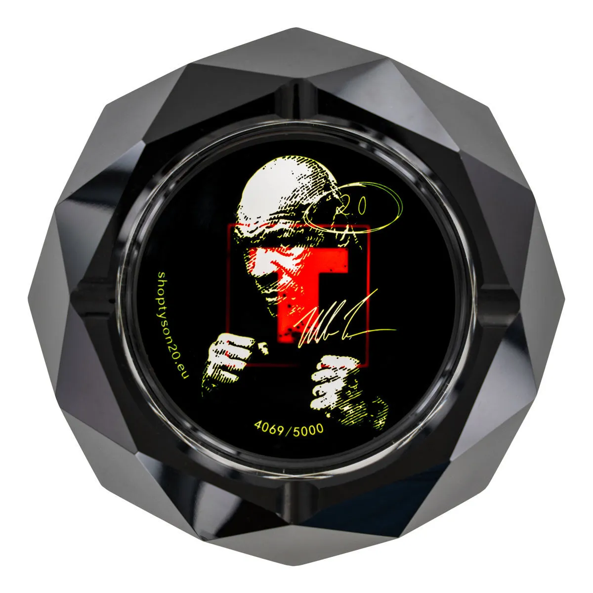 Diamond Cut Ashtray Black