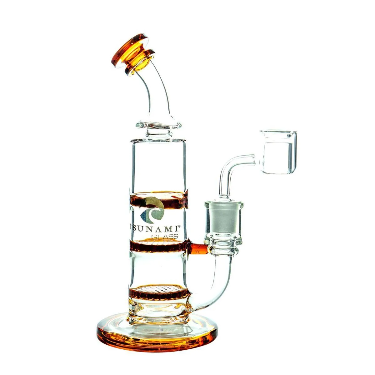 Double Honeycomb Turbine Dab Rig 8″ (Tsunami Glass) — image 3