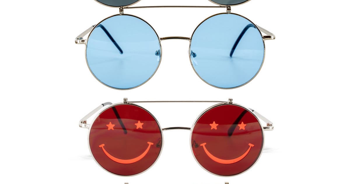 Flip-Up Sunglasses with Smiley Design — Azarius