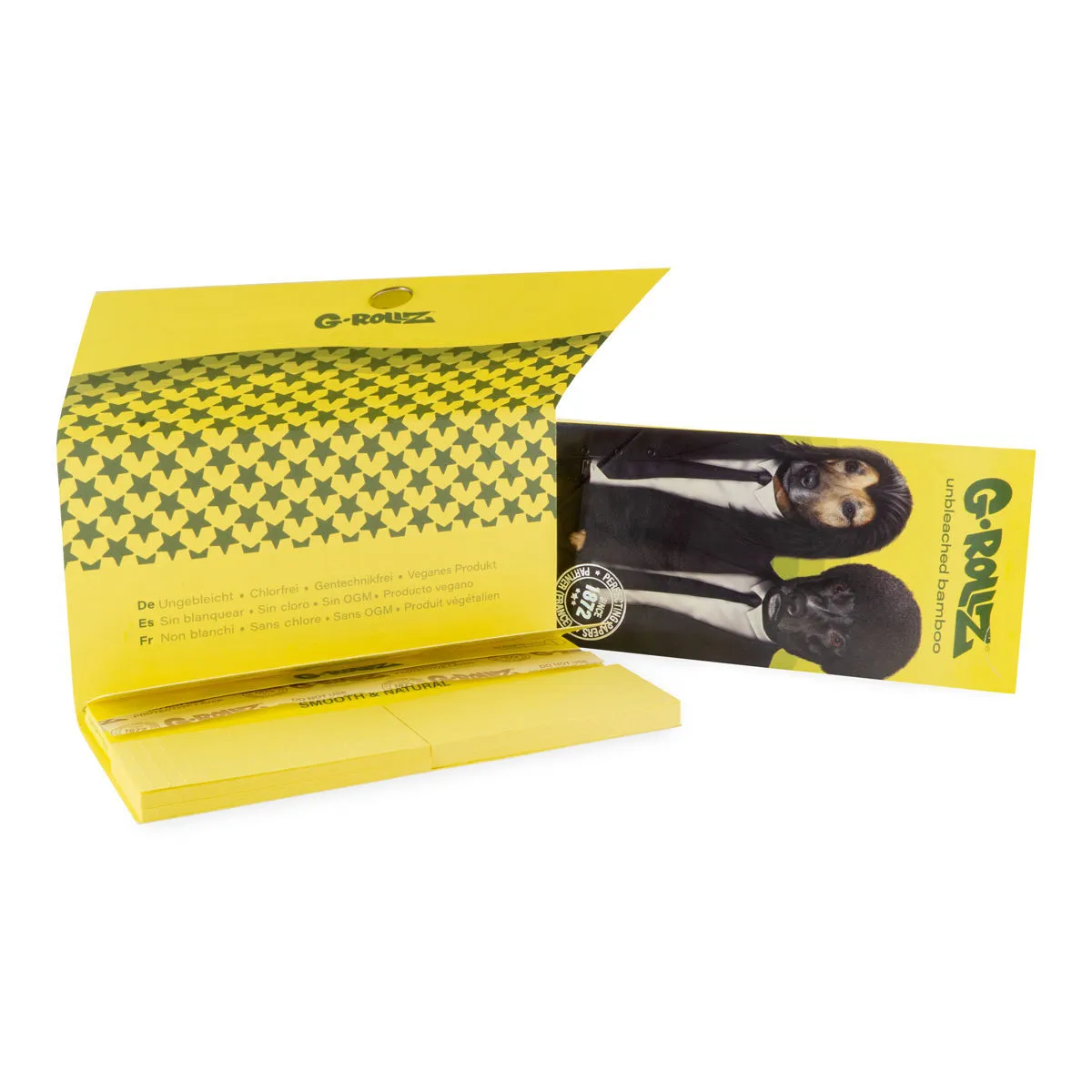 G-Rollz Unbleached Bamboo Rolling Papers + Tips — image 2