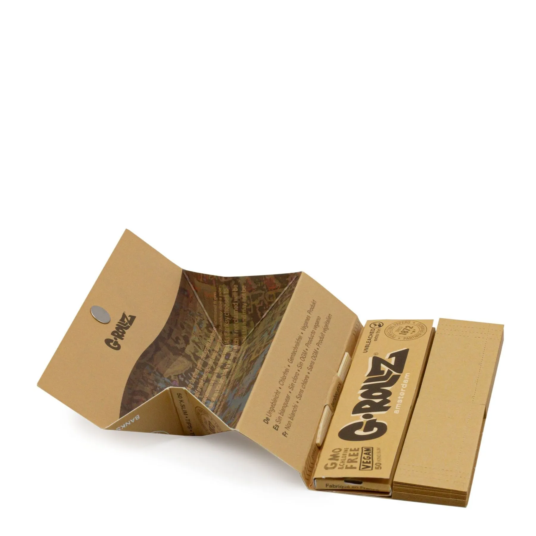 G-Rollz Unbleached Rolling Papers + Tips & Tray — image 2