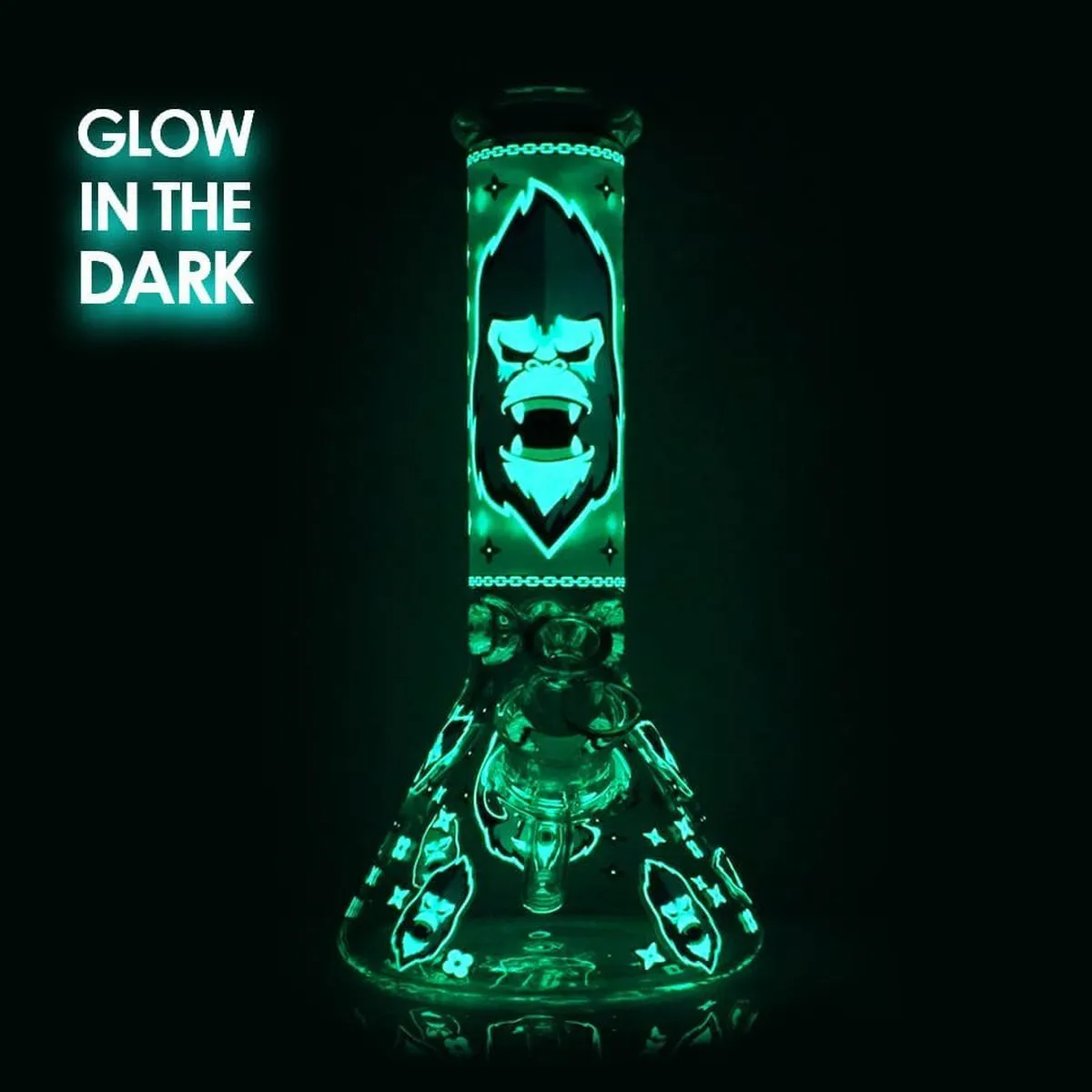 Glow in the Dark Gorilla Triple Thick Bong — image 2