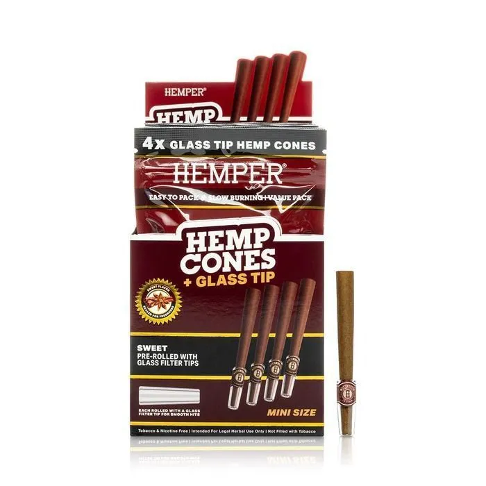 Hemp Cones 1¼ + Glass Tip 4PK — image 4