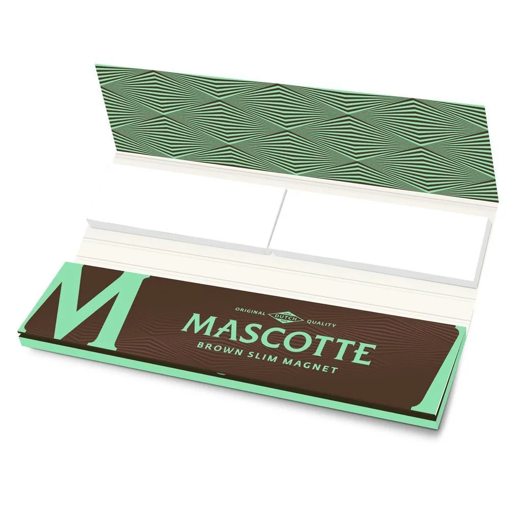Mascotte Brown Slim Size Rolling Papers + Tearable Tips — image 2