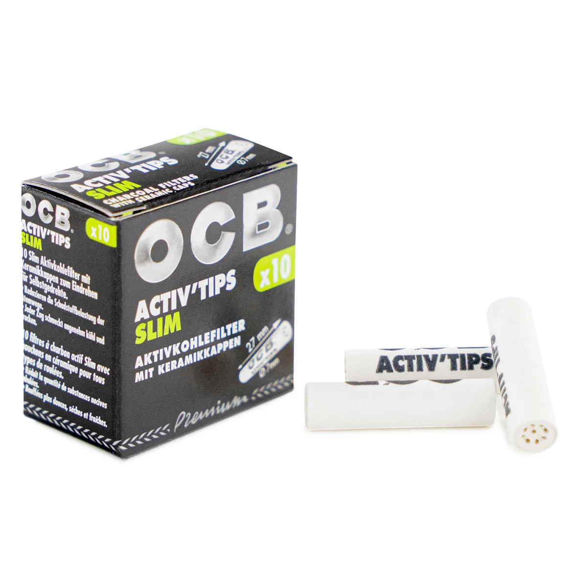 OCB Activ'Tips Slim Activated Charcoal Filters — image 2