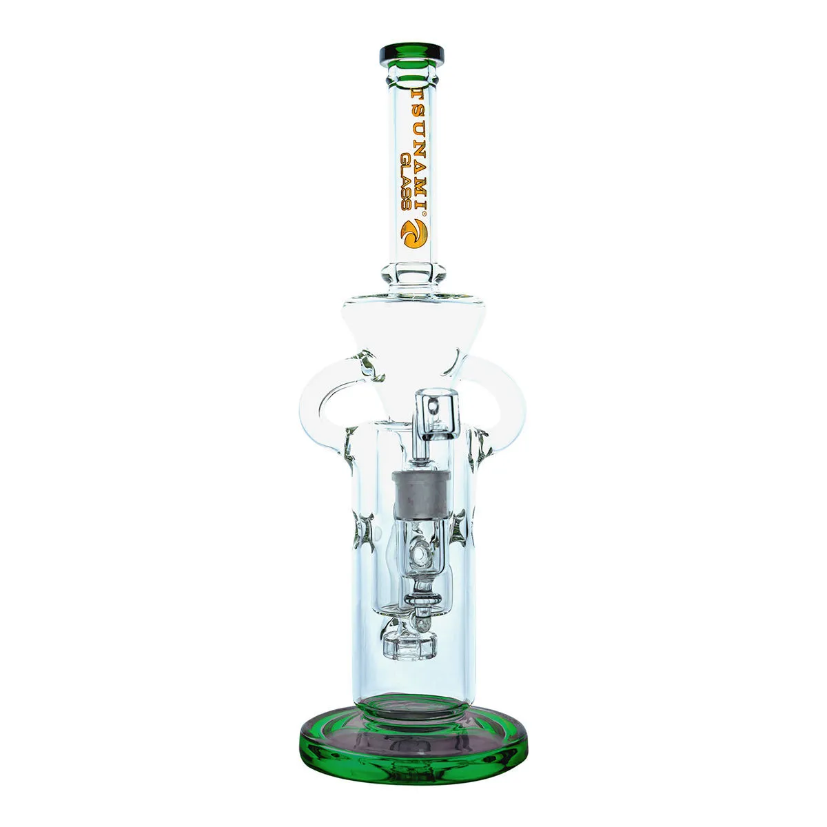 Shower Head Swiss Recycler Dab Rig 13'' (Tsunami Glass) — image 2