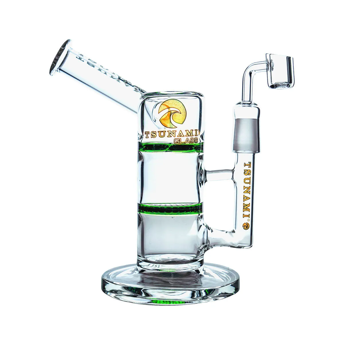 Side Neck Honey Turbine Dab Rig 9" (Tsunami Glass) — image 2