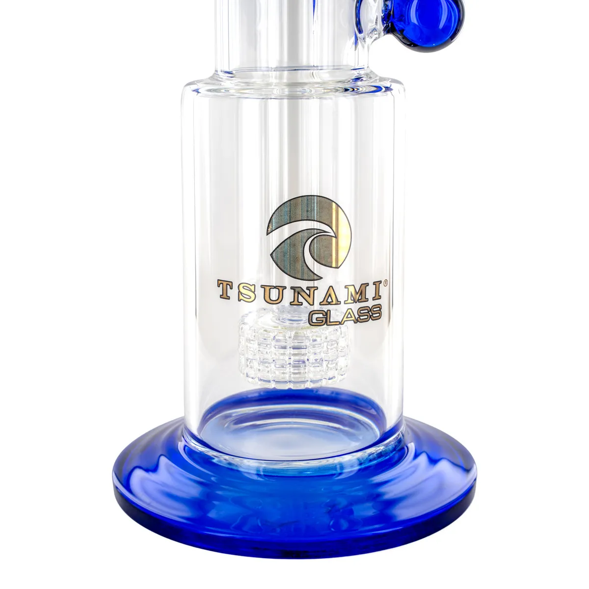 Side Neck Shower Head Dab Rig 10'' (Tsunami Glass) — image 2
