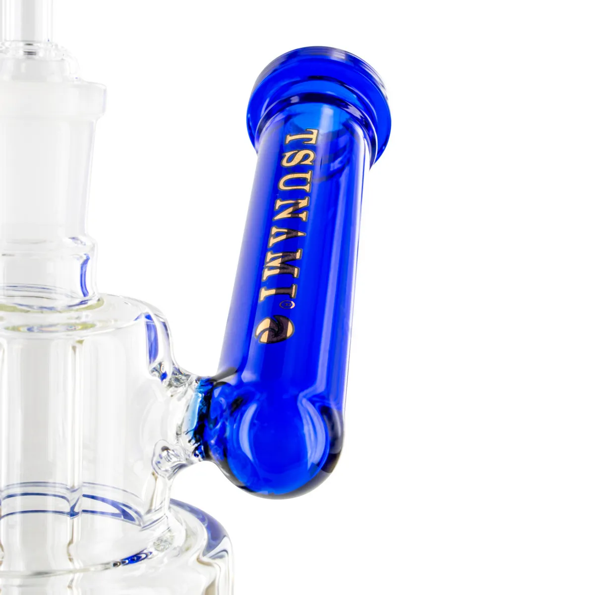 Side Neck Shower Head Dab Rig 10'' (Tsunami Glass) — image 3