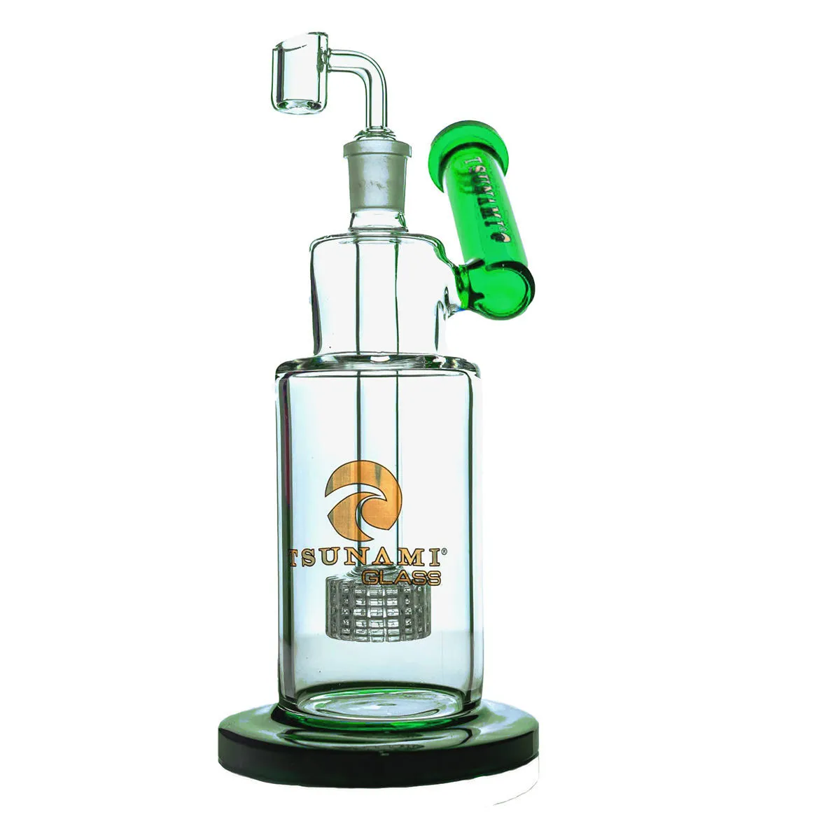 Side Neck Shower Head Dab Rig 10'' (Tsunami Glass) — image 4